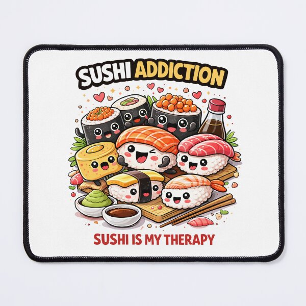 Item preview, Sushi Addiction Cute Kawaii Sushi Cartoon designed and sold by MarinaBlackArt.
