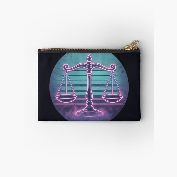 Item preview, Libra Zodiac Sign — Neon Scales of Justice Astrology Art designed and sold by DPSz.