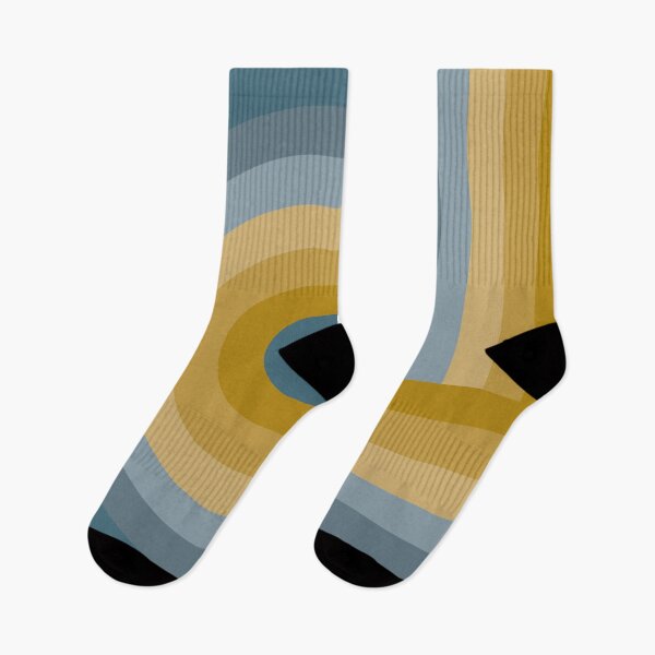 Item preview, Rainbow Retro Arch - Mustard Gold Green and Dusty Blue designed and sold by JMgraphic.