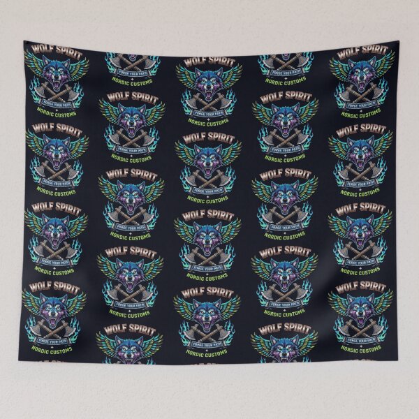 Item preview, Wolf Spirit – Nordic Warrior Emblem Design designed and sold by Dogandesighn.
