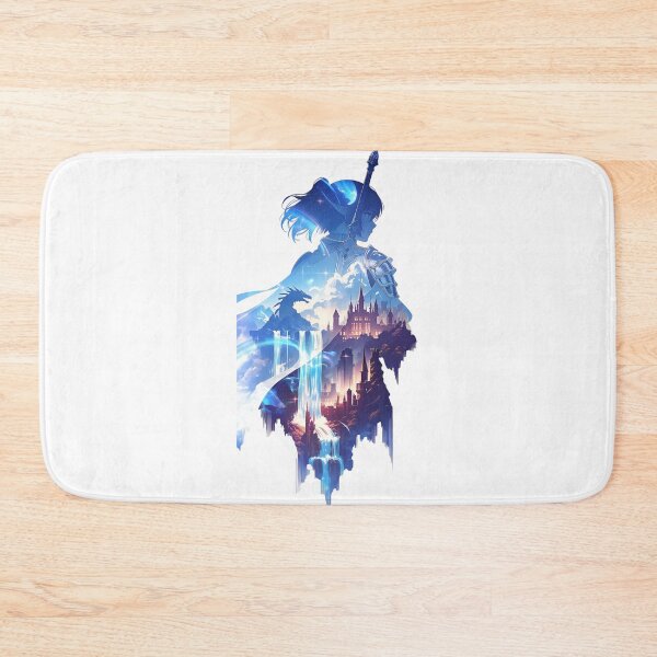 Item preview, Celestial Knight Dreamscape – Fantasy Anime Warrior Double Exposure Art designed and sold by Dyan4.
