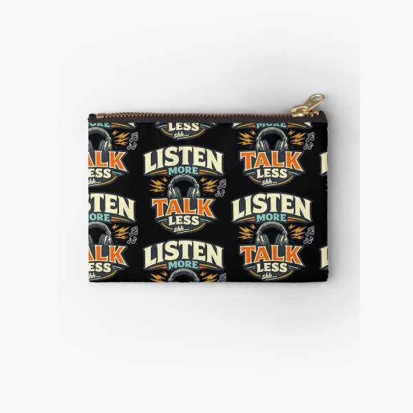 Item preview, Listen More Talk Less Funny Headphones Music Humor Design designed and sold by TeeTimeTreasure.