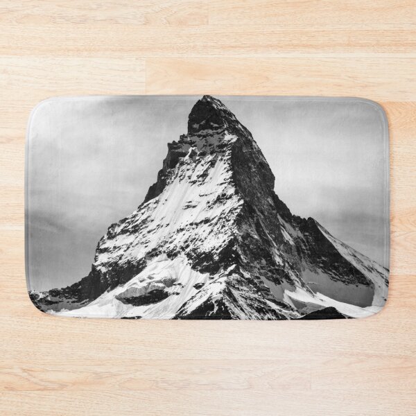 Item preview, Winter summit of the Matterhorn, Zermatt, Switzerland vintage black and white photograph poster art print designed and sold by Astrid Arkhangelsky.