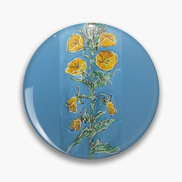 Item preview, evening primrose Hand Painted Field Journal Illustration designed and sold by HouseplantsAndScamps.