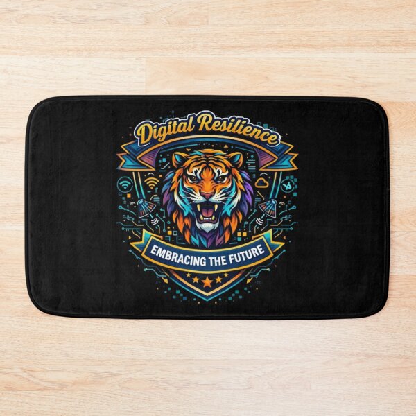 Item preview, Digital Resilience – Embracing the Future Tech Tiger Emblem designed and sold by Dogandesighn.