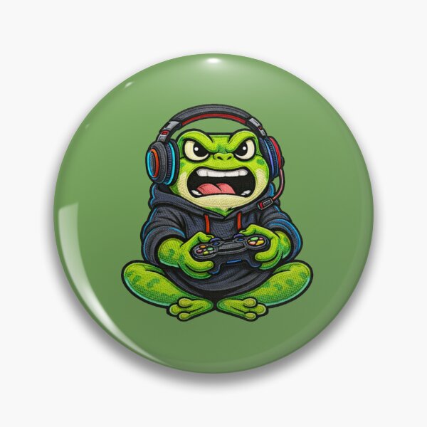 Item preview, Gamer Frog – Funny Gaming Frog Mascot with Controller Esports Cartoon designed and sold by ColorSplash123.