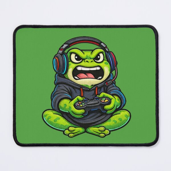 Item preview, Gamer Frog – Funny Gaming Frog Mascot with Controller Esports Cartoon designed and sold by ColorSplash123.