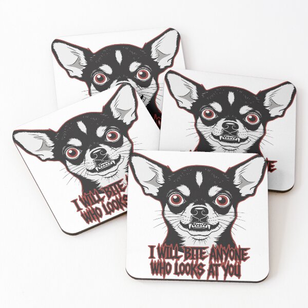 Item preview, Overprotective Chihuahua I Will Bite Anyone Funny Dog designed and sold by Snout & Shout..