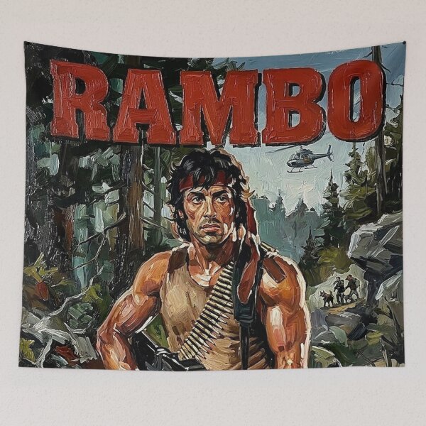 Item preview, One Man Army: Sylvester Stallone Rambo First Blood Impasto designed and sold by Art's Diner.