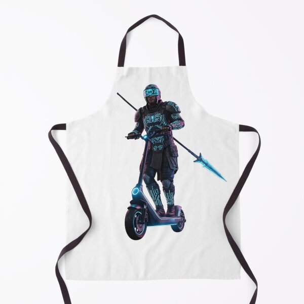 Item preview, Cyberpunk Knight - Futuristic Warrior on Electric Scooter designed and sold by Valeriia_Isaieva.