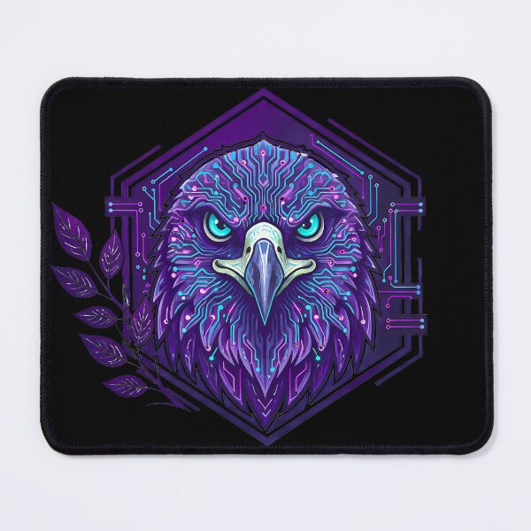 Item preview, Cyber Eagle Elite Tech Art - Futuristic Neon Circuit Predator Illustration designed and sold by AbulailArt.