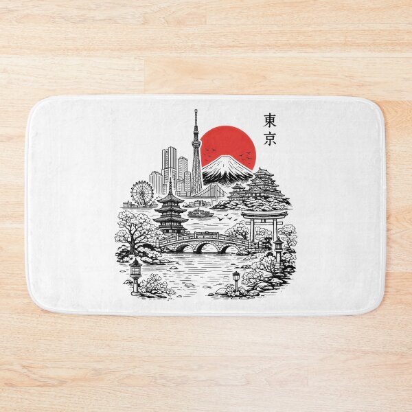 Item preview, Tokyo in Bloom Sakura Skyline Art designed and sold by Blok45.