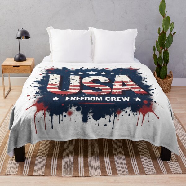 Item preview, USA Freedom Crew Shirt – Urban Graffiti Patriotic Streetwear designed and sold by relso.