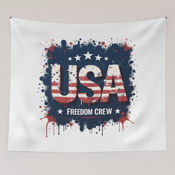 Item preview, USA Freedom Crew Shirt – Urban Graffiti Patriotic Streetwear designed and sold by relso.