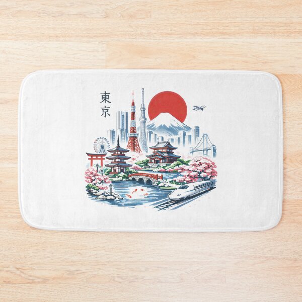 Item preview, Tokyo in Bloom Sakura Skyline Art designed and sold by Blok45.