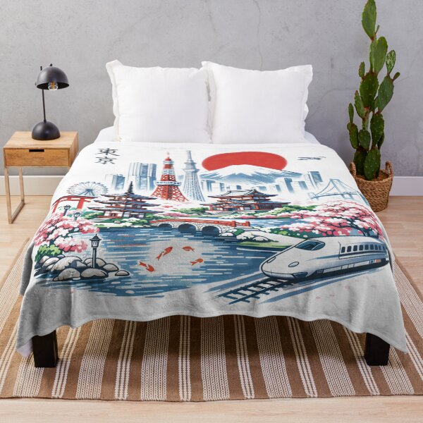 Item preview, Tokyo in Bloom Sakura Skyline Art designed and sold by Blok45.