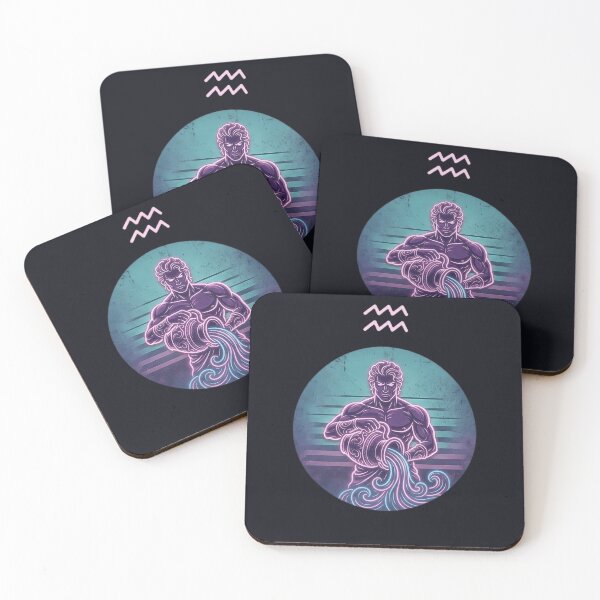 Item preview, Aquarius Zodiac Sign — Neon Water Bearer Astrology Art designed and sold by DPSz.