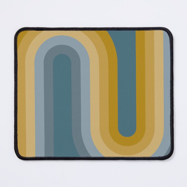 Item preview, Geometric Arches Retro Style - Mustard Gold Green and Dusty Blue designed and sold by JMgraphic.