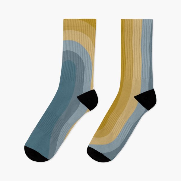 Item preview, Geometric Arches Retro Style - Mustard Gold Green and Dusty Blue designed and sold by JMgraphic.