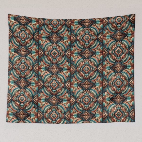 Item preview, Abstract Geometric Harmony – Ethnic Mandala-Inspired Pattern designed and sold by Dogandesighn.