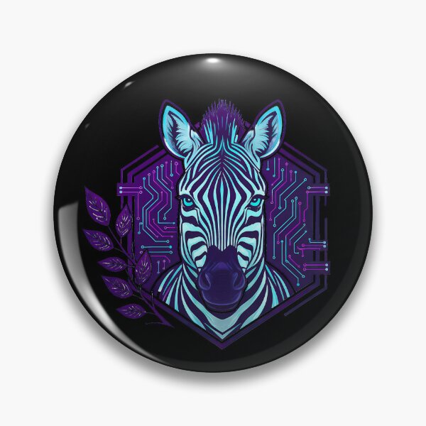 Item preview, Cyber Zebra Tech Art - Futuristic Neon Circuit African Wildlife Illustration designed and sold by AbulailArt.