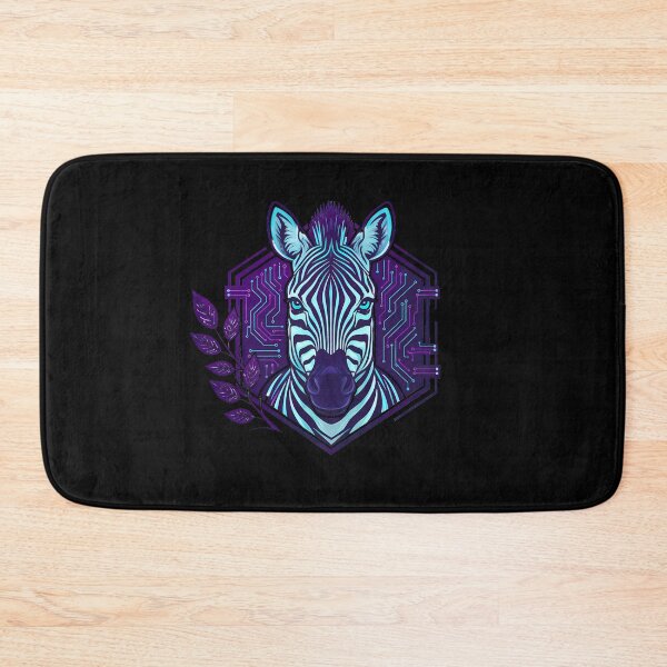 Item preview, Cyber Zebra Tech Art - Futuristic Neon Circuit African Wildlife Illustration designed and sold by AbulailArt.