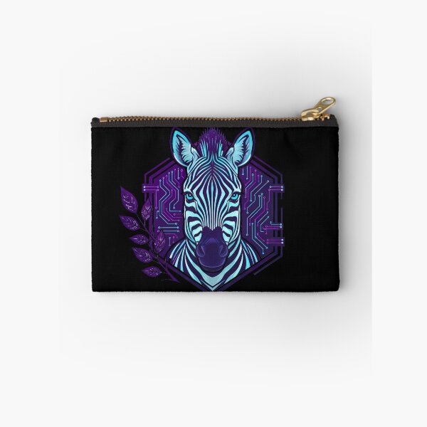 Item preview, Cyber Zebra Tech Art - Futuristic Neon Circuit African Wildlife Illustration designed and sold by AbulailArt.