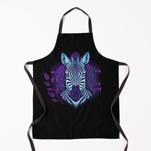 Item preview, Cyber Zebra Tech Art - Futuristic Neon Circuit African Wildlife Illustration designed and sold by AbulailArt.