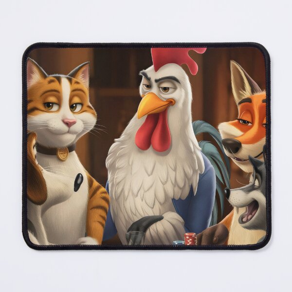 Item preview, Animals at poker. designed and sold by MyHappyArtShop.