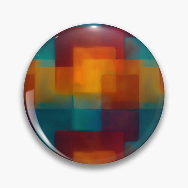 Item preview, Teal and Amber Geometric Color Field Abstract designed and sold by Moisky Patterns.