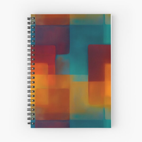 Item preview, Teal and Amber Geometric Color Field Abstract designed and sold by Moisky Patterns.