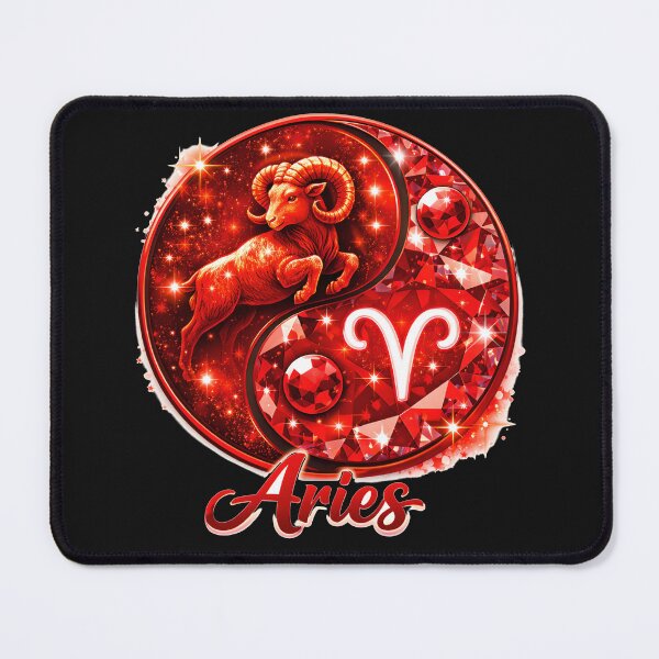 Item preview,  Aries-Zodiac starsign. inside an yin-yang Mar 21–Apr 19 designed and sold by FireOrchid.