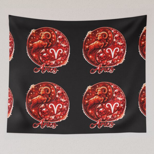 Item preview,  Aries-Zodiac starsign. inside an yin-yang Mar 21–Apr 19 designed and sold by FireOrchid.