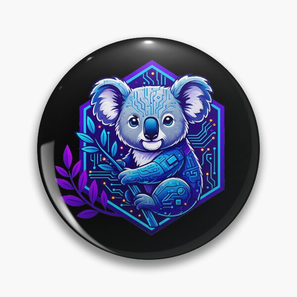 Item preview, Cyber Koala Tech Art - Futuristic Neon Circuit Australian Wildlife Illustration designed and sold by AbulailArt.
