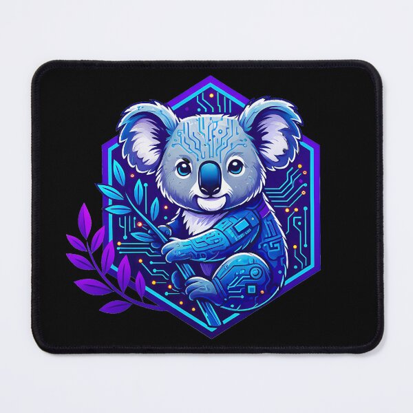 Item preview, Cyber Koala Tech Art - Futuristic Neon Circuit Australian Wildlife Illustration designed and sold by AbulailArt.