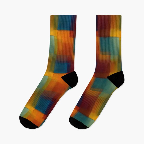Item preview, Amber and Teal Geometric Color Field Abstract designed and sold by Moisky Patterns.