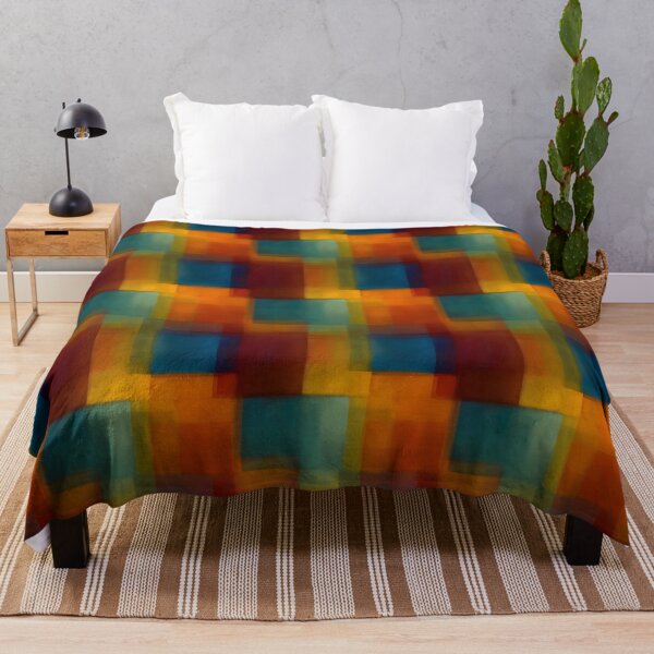 Item preview, Amber and Teal Geometric Color Field Abstract designed and sold by Moisky Patterns.