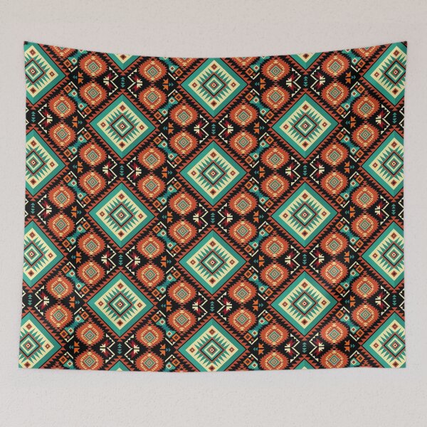 Item preview, Vibrant Navajo Style – Southwestern Rug Pattern designed and sold by Dogandesighn.
