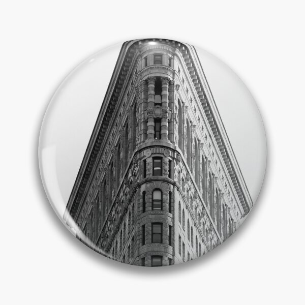Item preview, Flatiron building New York City skyscraper vintage black and white photograph poster art print designed and sold by Astrid Arkhangelsky.