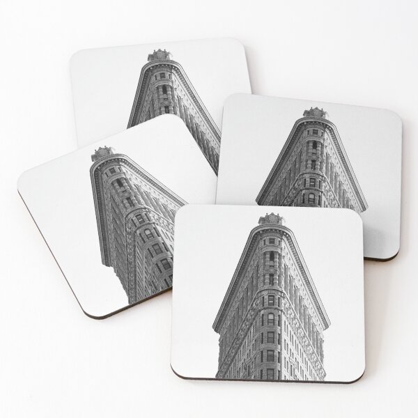Item preview, Flatiron building New York City skyscraper vintage black and white photograph poster art print designed and sold by Astrid Arkhangelsky.