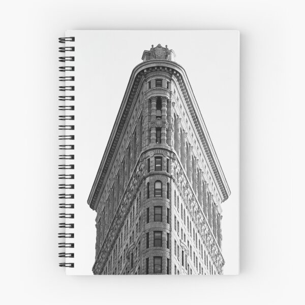 Item preview, Flatiron building New York City skyscraper vintage black and white photograph poster art print designed and sold by Astrid Arkhangelsky.