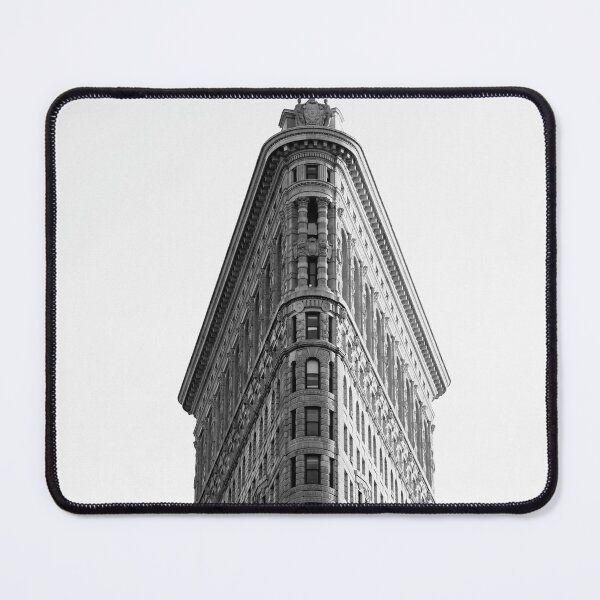 Item preview, Flatiron building New York City skyscraper vintage black and white photograph poster art print designed and sold by Astrid Arkhangelsky.