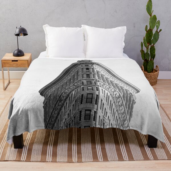 Item preview, Flatiron building New York City skyscraper vintage black and white photograph poster art print designed and sold by Astrid Arkhangelsky.