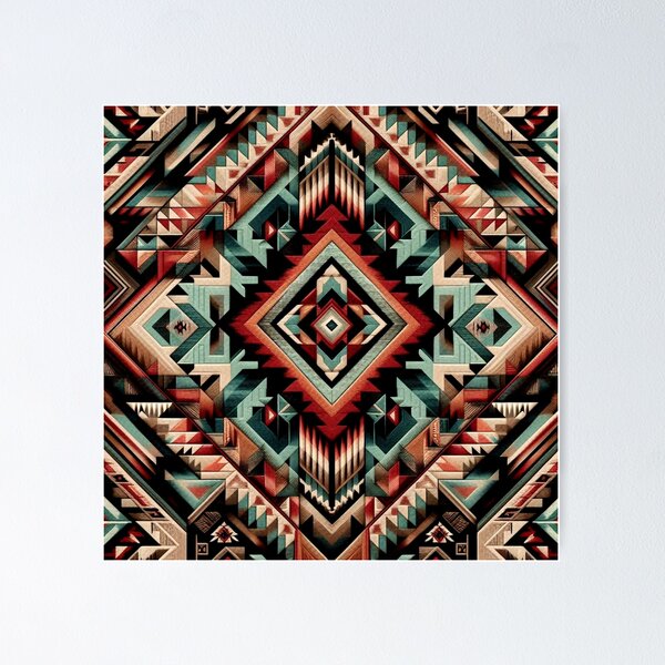 Item preview, Native Geometry – Earth Tone Ethnic Motif designed and sold by Dogandesighn.