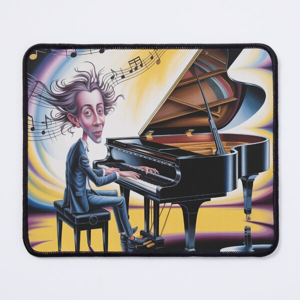 Item preview, Slightly caricatured portrait of a pianist. designed and sold by Lilashakti ⭐️ ⭐️ ⭐️ ⭐️ ⭐️.