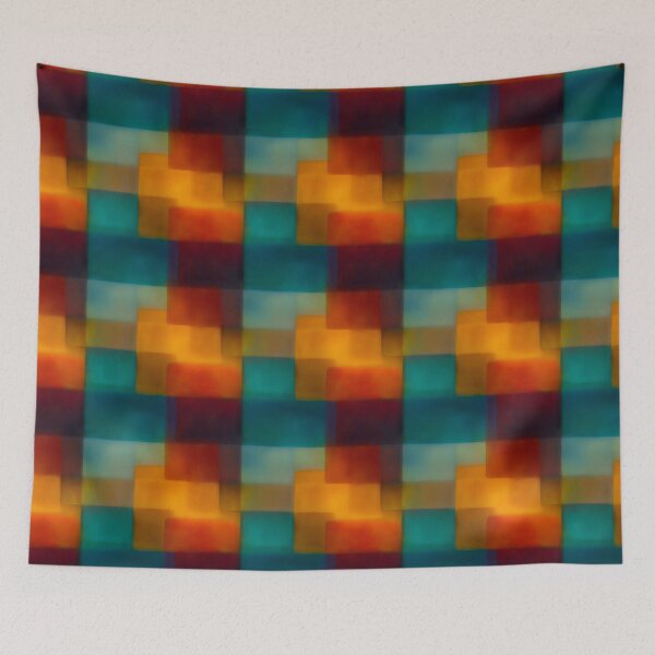 Item preview, Teal Centered Geometric Color Field Abstract designed and sold by Moisky Patterns.