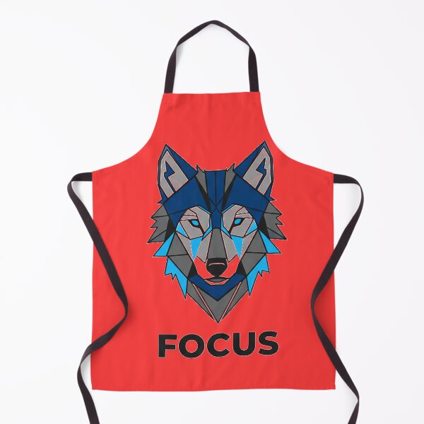 Item preview, Geometric Wolf Focus - Minimalist Blue & Grey Art designed and sold by BounoWorld.