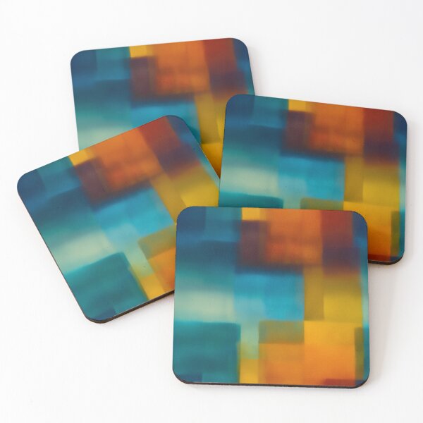 Item preview, Teal Amber Layered Geometric Abstract designed and sold by Moisky Patterns.