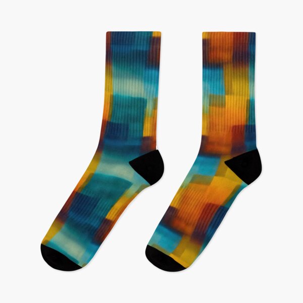 Item preview, Teal Amber Layered Geometric Abstract designed and sold by Moisky Patterns.