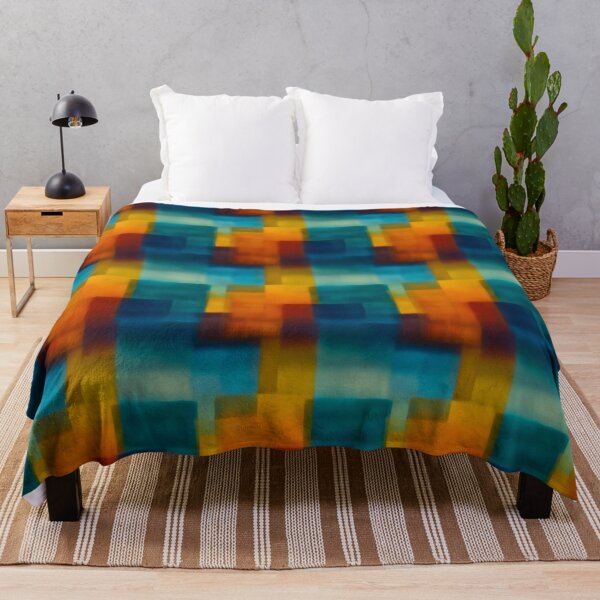 Item preview, Teal Amber Layered Geometric Abstract designed and sold by Moisky Patterns.